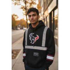 Houston Texans High-Visibility Safety Hooded Sweatshirt Hoodie Black Size Large